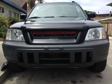Bug visor was broken on one side when purchased, trimmed it down and now matches the jdm grill.