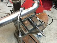 Some scrap 2.5" pipe I have been using for practice. The weld around the top was my experience with a harbor freight flux core welder. No beuno...lol
