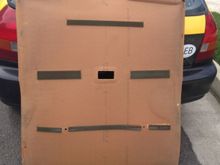 Scored on the only HB head liner in the whole yard. Going to re-upholster with charcoal fabric and cut a slot for my teggy map light.