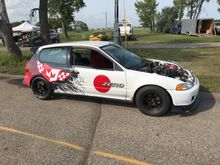 We only got one track day with the car at the end of the season with the turbo GSR, it ran a 12.6 after 3 passes, the car was tuned on the track.