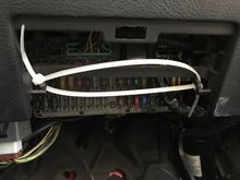 other footspace - i guess the ziptie is there so i don't kick the board in frustration over all the missing panels?