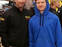 Here he is with Marcos Ambrose at the track. We were shaking down one of Marcos's dirt kart engines. A lil r&d.......