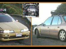 My 92 Accord CB7 sedan with a 90 integra DA9 front end conversion