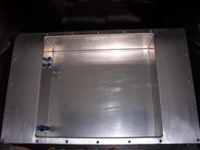 Aluminum trunk pan.