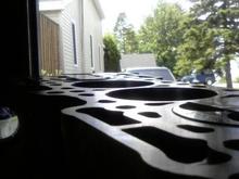 check out the piston sticking out of the deck on the piston height side not the dome