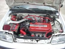 honda crx engine front view