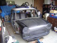One piece fibre glass/carbon fibre flip front