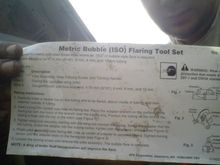 So this is the kit i used, metric bubble flaring set, it used the smallest flar
