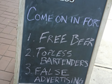 Still would have had to go in an have a beer........