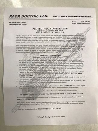 Installation instructions from Rack Doctor