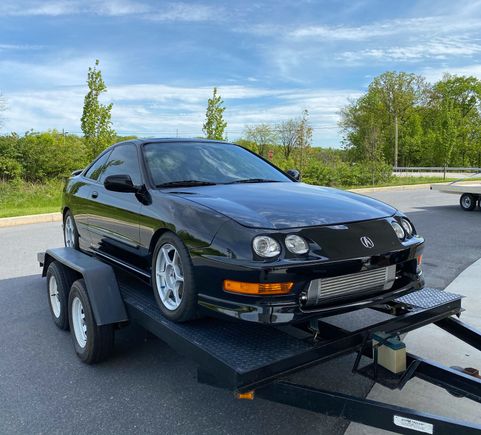 On the way for some Fab work! Happy with how the intercooler looks... 