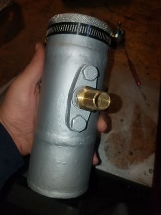 I forget the size of these fittings?...maybe 3/4in npt? Whatever it is, it fits VERY snuggly into -10AN stainless hose from Vibrant.