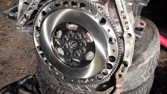 Flywheel torqued and cleaned
