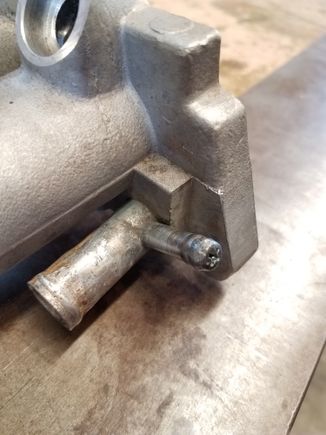 Coolant nipple blocked