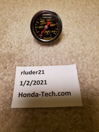 Marshall fuel pressure gauge