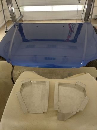 hood removed and ready for work in my paint booth.