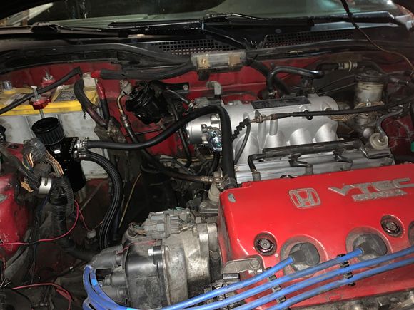 I just routed the catch can as planned and capped the pcv hole on the IM