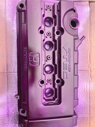 Went from wrinkled red to purple to match my engine bay