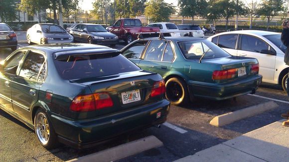 How it used to look. I miss it like this! Wasnt many sedans in Orlando at the time. They were still 3-4k bone stock. Alongside is my boi’s CB7. Had F20b in it. Talk about fun!