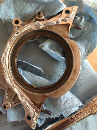 Honda-bond HT on the rear main seal bracket