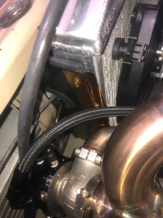 Put that on the side  of the radiator to be sort of a guard per say. Attached via heat tape 