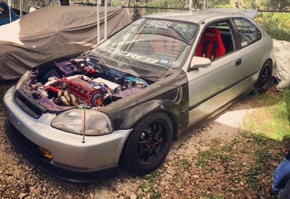 In 2012 I had registered my hatch for a car show called Wekfest and within a months time frame a good buddy named Jorge from H-car had helped me redo the car. The car went under the knife and got its engine bay cleaned up, painted, brake line tuck, wire tucked, an other set of wheels, new seats, and a few other upgrades. 