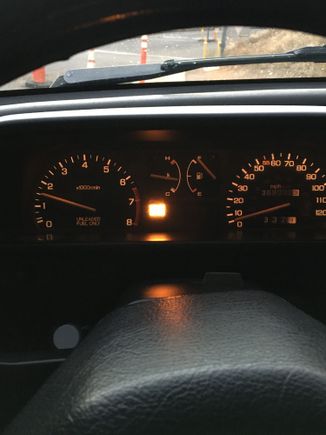 At idle after the car was warm 