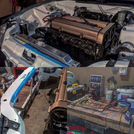 I was gonna order a half size aluminum but i ended up using my full size radiator and just relocated the original brackets.