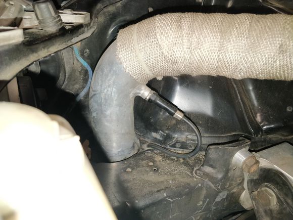 Close up of injection point
