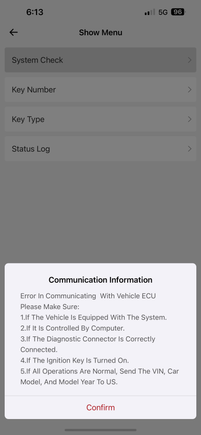 This is what the error in the immobilizer system says… 