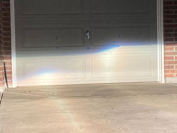 I didn't get a picture of before I started aiming. Here you can see I have the passenger side aimed, starting on the driver side.