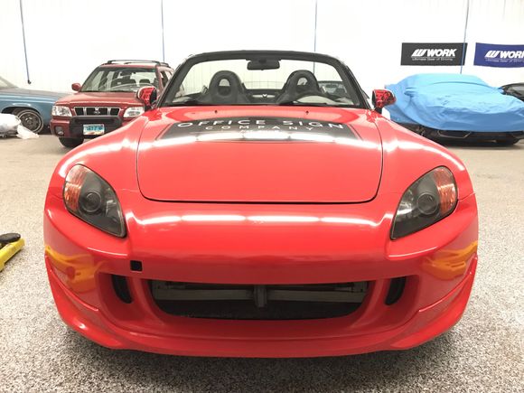 Front/rear is getting black honda emblems. I ordered clear side markers as well.