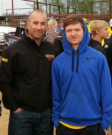 Here he is with Marcos Ambrose at the track. We were shaking down one of Marcos's dirt kart engines. A lil r&d.......