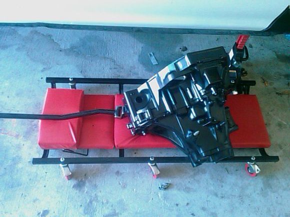 tranny painted ready for install after rebuild