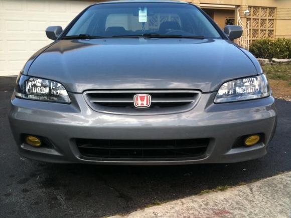 front with lights