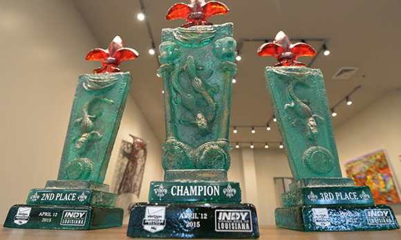 Indy car trophies are interesting.......but f#*$#ugly