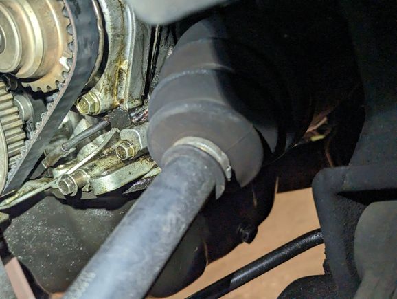 Side of the water pump