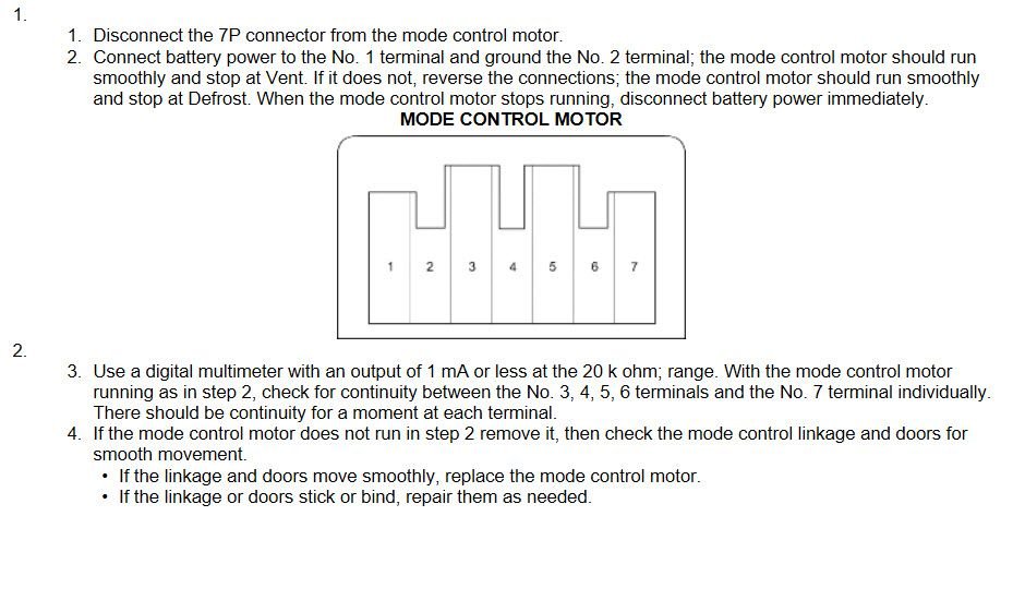 ac vents wont switch to any mode HondaTech Honda Forum Discussion