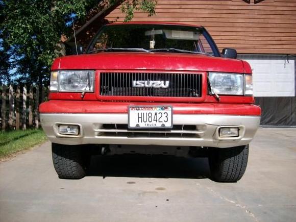 before picture, bumper guard needs repalacement.