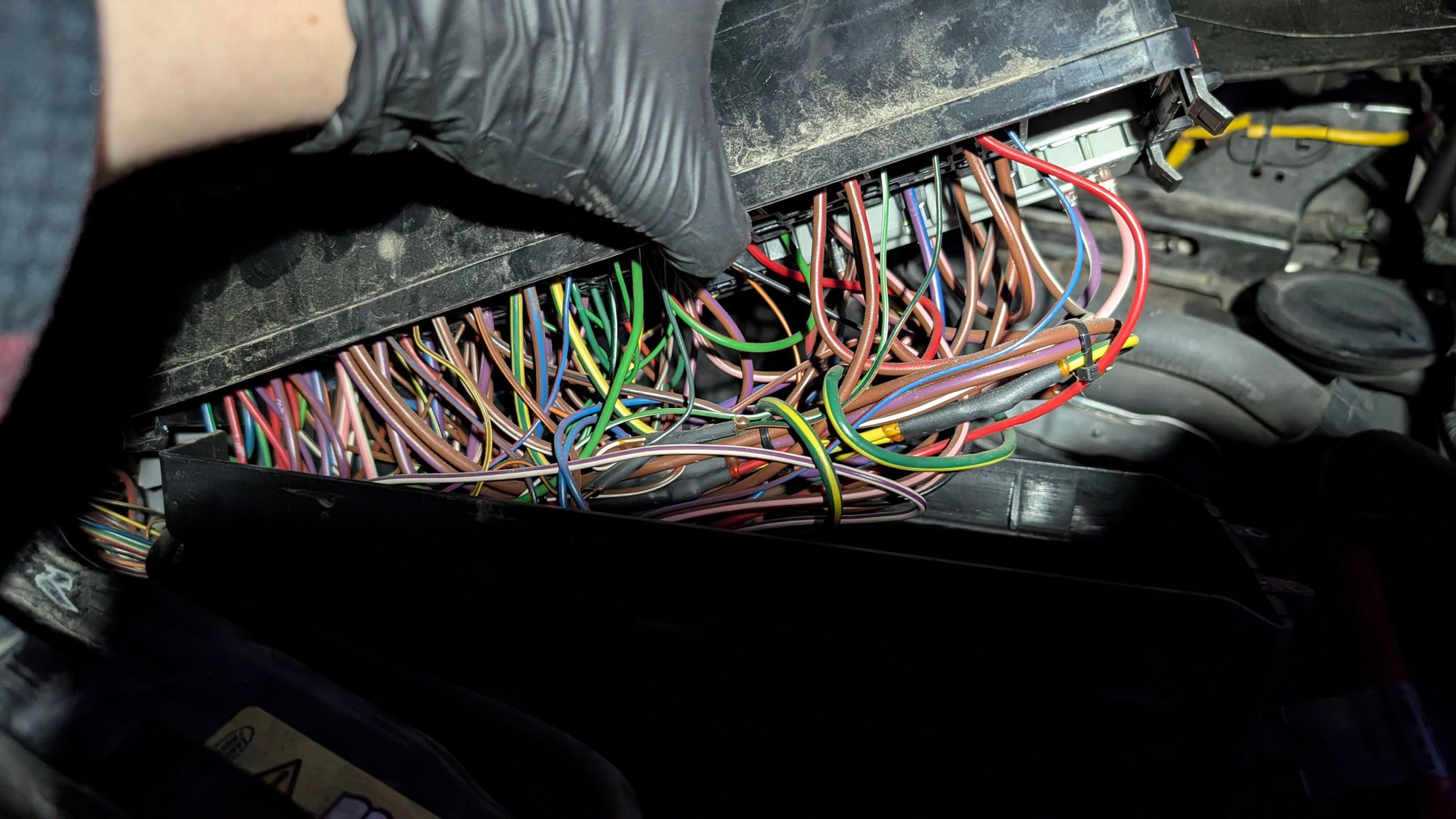 Junction box opened