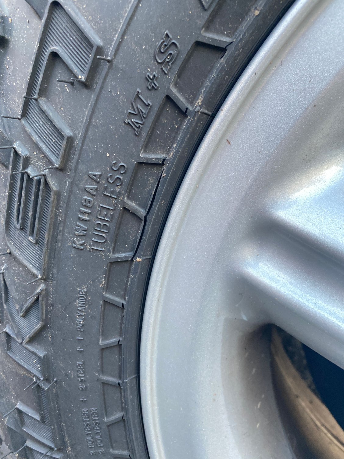 Falken Wildpeaks cracking, found this today Land Rover Forums Land