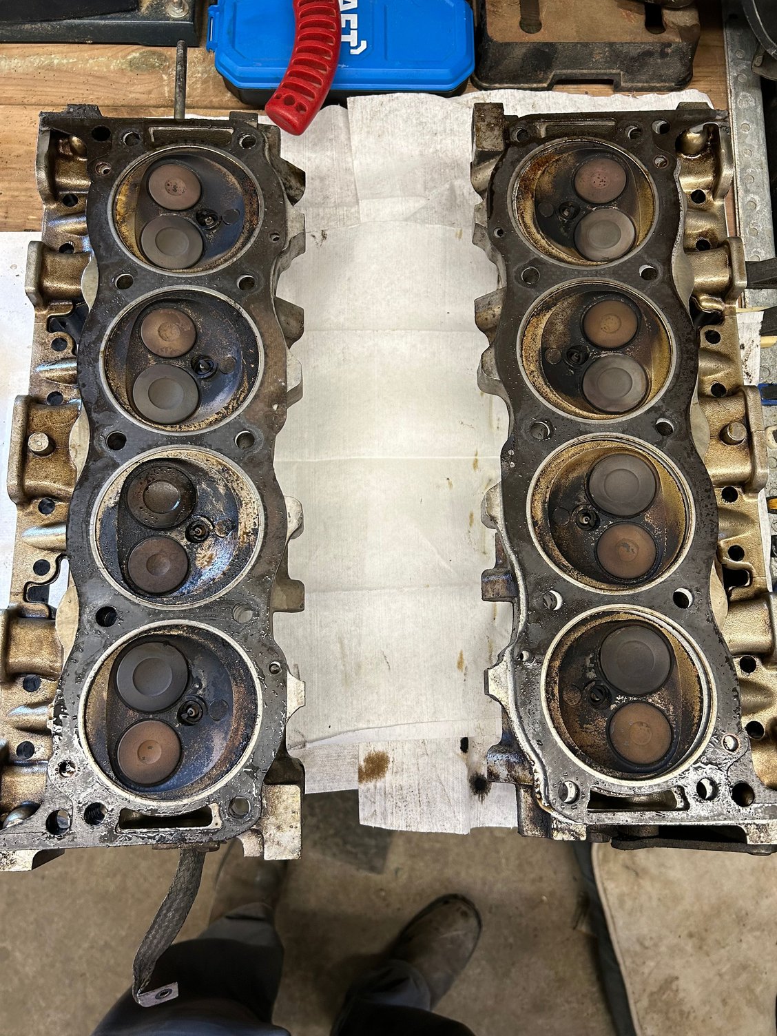 Before wiping off residue 