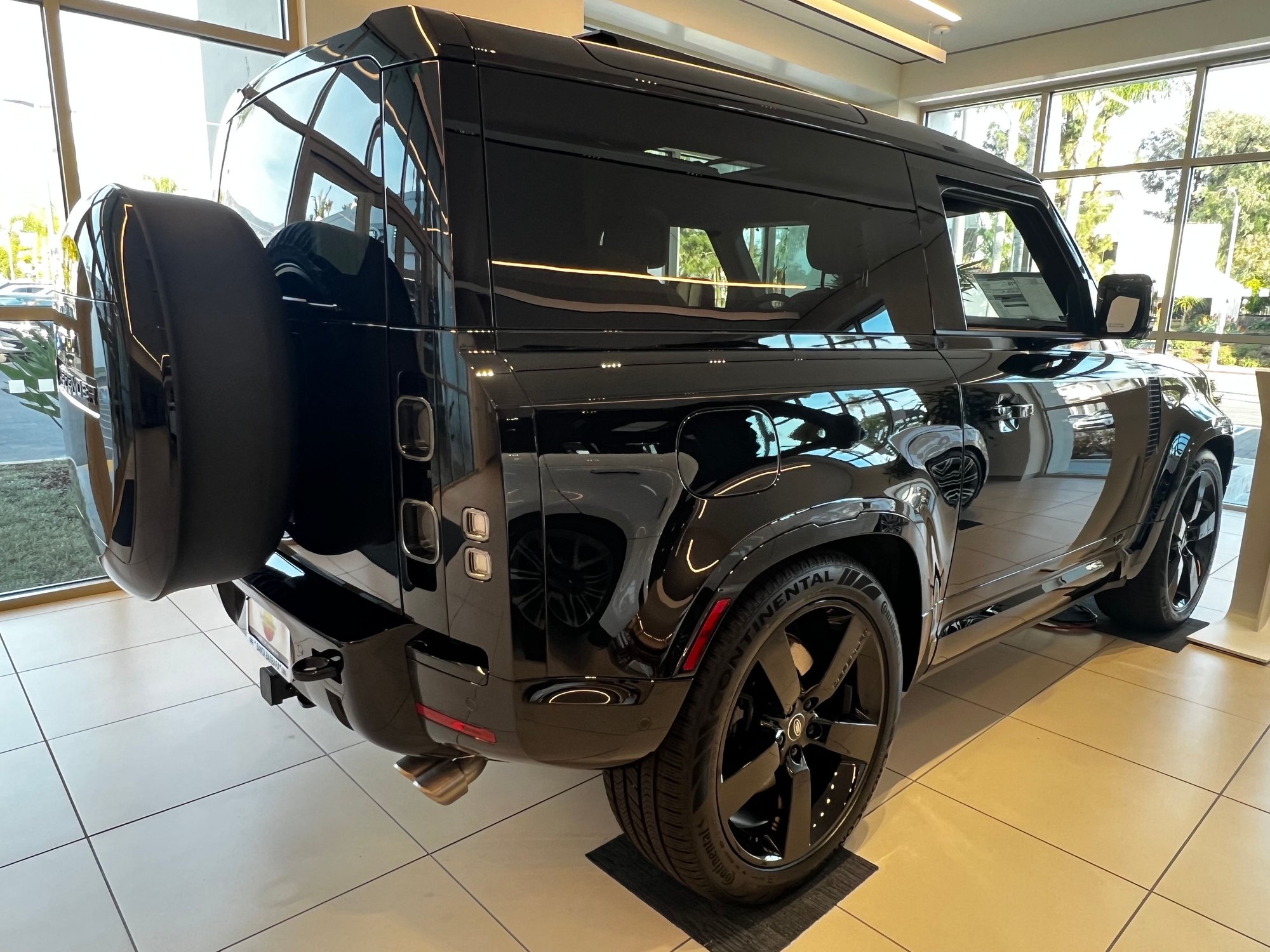 2024 Land Rover Defender - Black Defender spare tire cover - Accessories - $250 - Newport Beach, CA 92660, United States