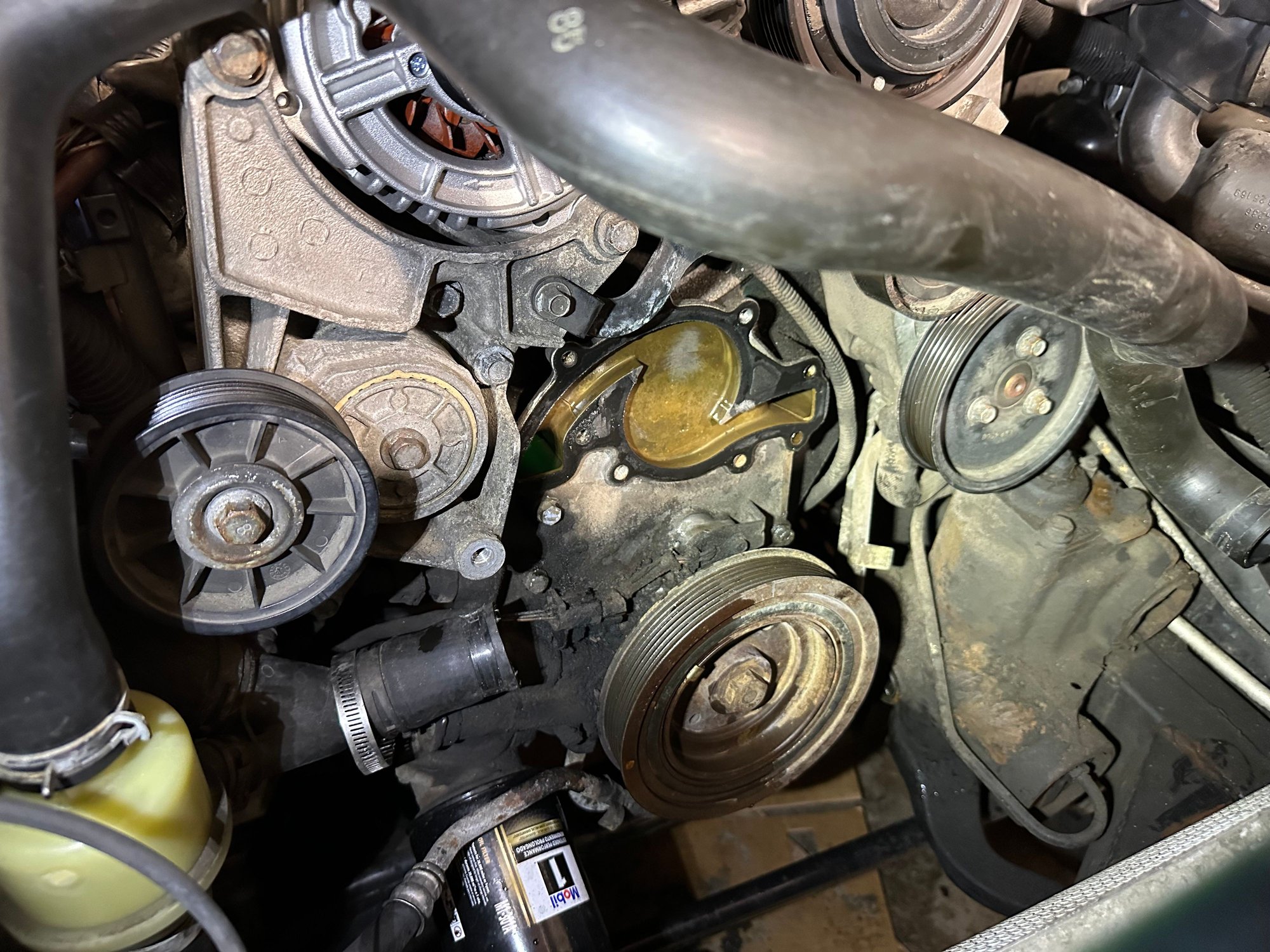 Exposed water pump gasket