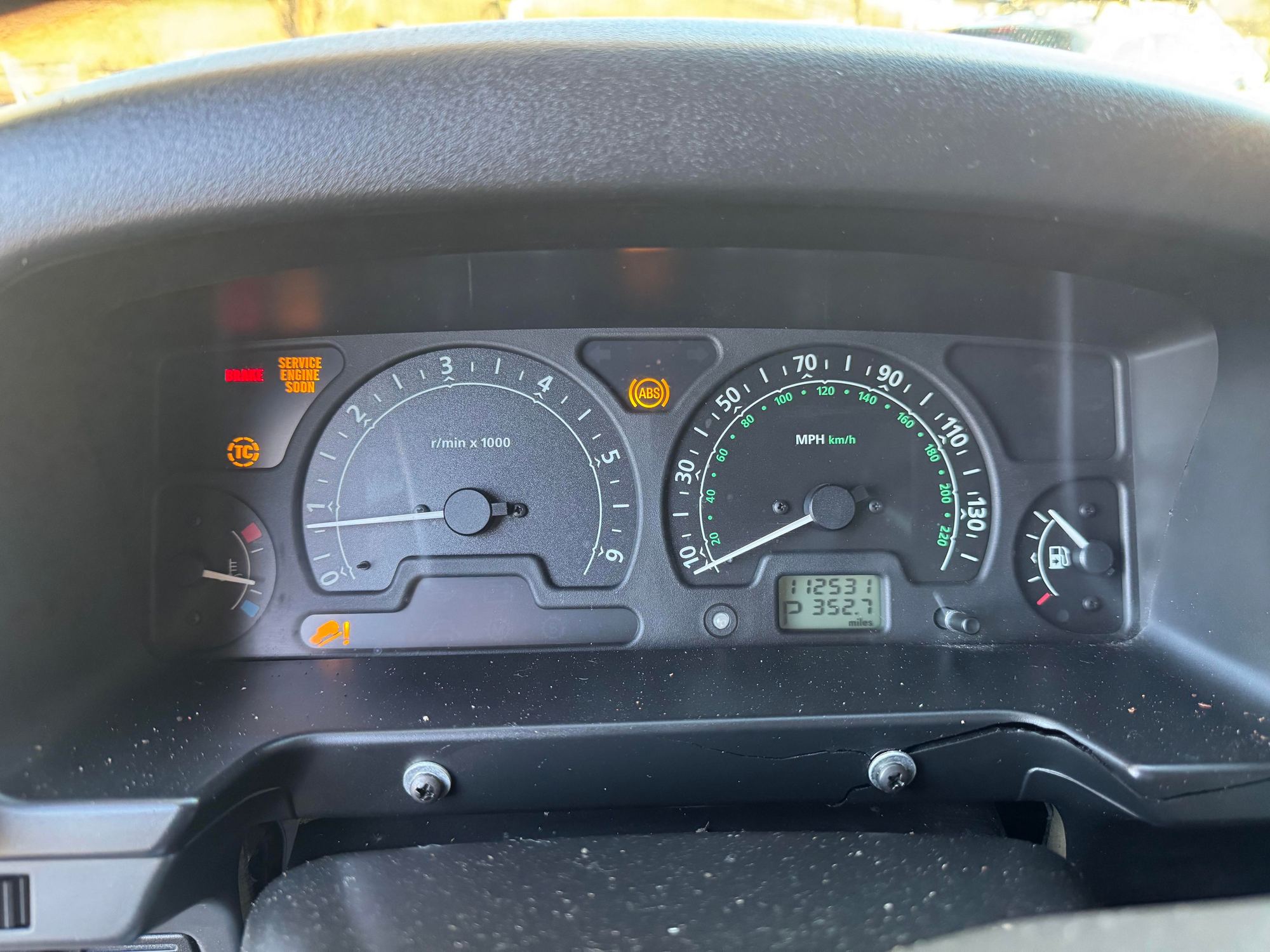 dash lights that are on