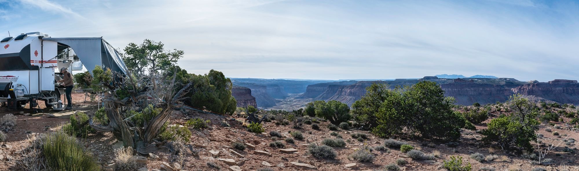 baking cookies in the Kimberley Kamper and enjoying the view