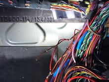 Broken wire passenger side “A” post.  Appears that this light brown wire goes towards the driver side in the wire bundle above