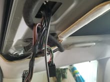 Camera cable that comes down into the car