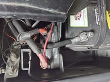 Battery isolator in the jack compartment.