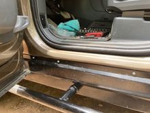 This is the trim piece as finally installed